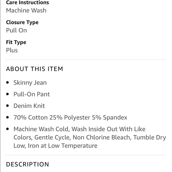 NYGÅRD SLIMS PlusSize blackIndigo Skinny 3X(24-26) - Picture 6 of 6